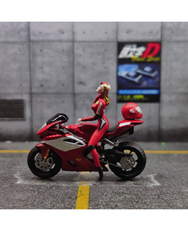 (預訂 Pre-order) WT Minifactory 1/64 摩托車+女騎手+頭盔
