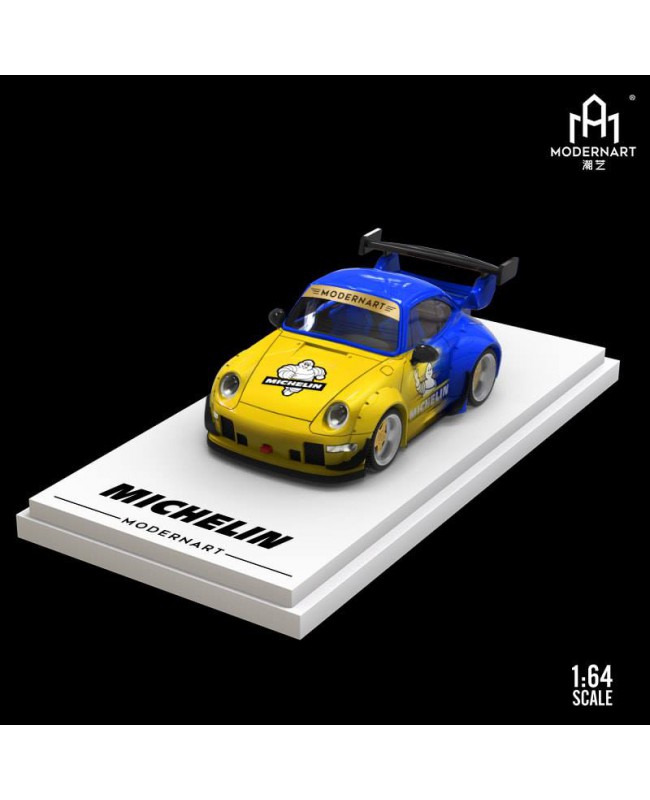 (預訂 Pre-order) ModernArt 1/64 Q scale Porsche 993 Michelin 普通版 (Diecast car model)
