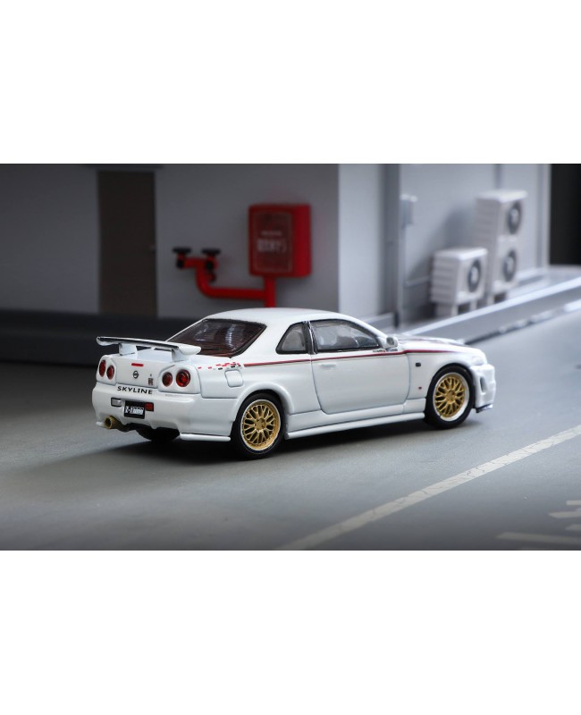 (預訂 Pre-order) Stance Hunters 1/64 Nissan Skyline R34 GTR  Z Tune Nismo Livery (Diecast car model) White