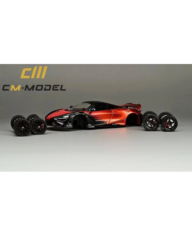 (預訂 Pre-order) CM Model 1/64 (Diecast car model) Mclaren 765LT 紅黑色