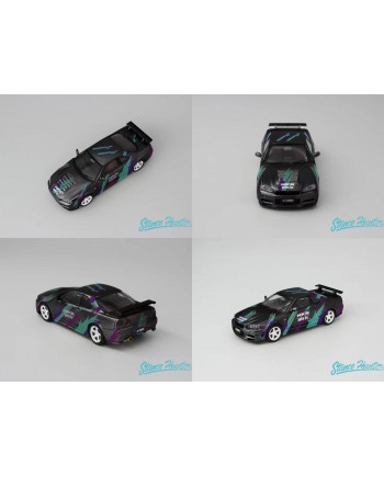 (預訂 Pre-order) ArtWork x Stance Hunters SH 1:64 Skyline GT-R R34 Nismo Z-Tune (Diecast car model) 限量699台 黑色白輪HKS塗裝 Black HKS