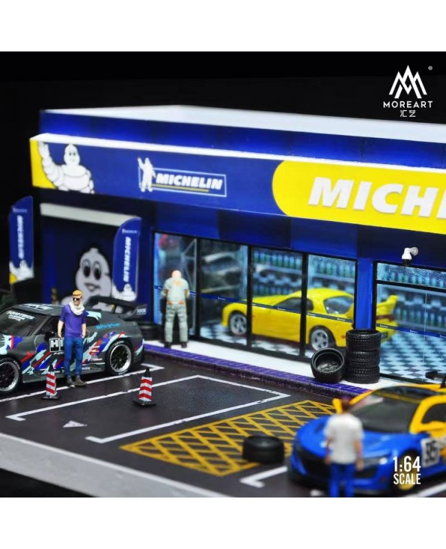 (預訂 Pre-order) MoreArt 匯藝 1:64 Michelin 維修車間場景 (不連車及人偶)