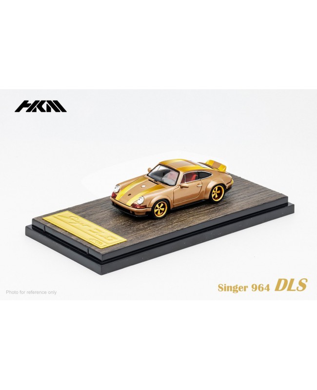 (預訂 Pre-order) HKM 1:64 Singer 964 DLS (Diecast car model) Gold 金色金線條