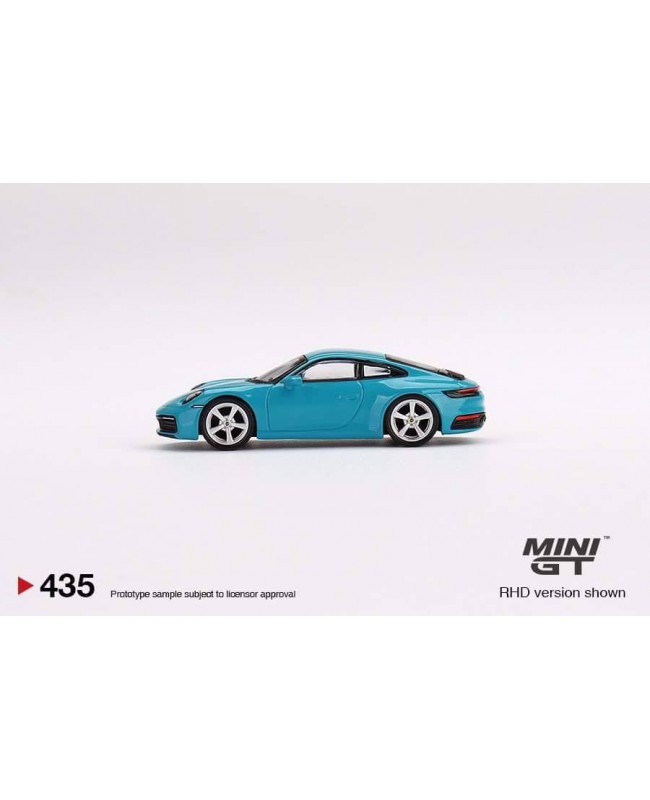 (預訂 Pre-order) MINI GT 1/64 Porsche 911 (992) Carrera S Miami Blue (MGT00435-R) (Diecast car model)