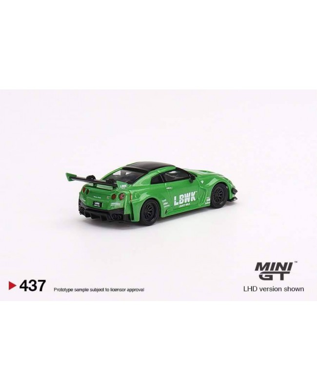 (預訂 Pre-order) MINI GT 1/64 LB-Silhouette WORKS GT NISSAN 35GT-RR Ver.2 Apple Green (MGT00437-R) (Diecast car model)