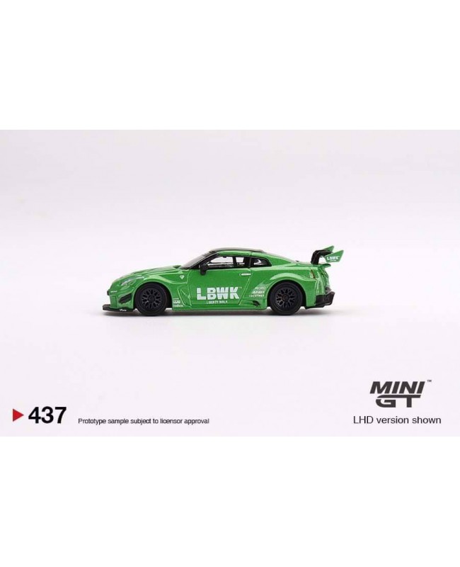 (預訂 Pre-order) MINI GT 1/64 LB-Silhouette WORKS GT NISSAN 35GT-RR Ver.2 Apple Green (MGT00437-R) (Diecast car model)