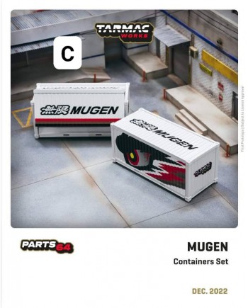 (預訂 Pre-order) Tarmac Works 1/64 Set of 2 Containers Mugen T64C-001-MU (Diecast car model)