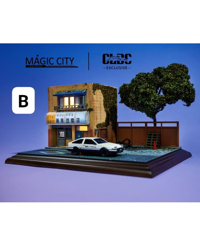 (預訂 Pre-order) Magic City X CLDC 1/43 1/64 Diorama (不連圖中小車人偶) 1/64 UN2202-日本藤原豆腐店