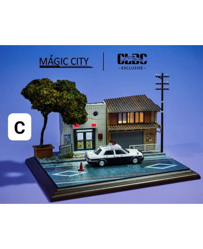 (預訂 Pre-order) Magic City X CLDC 1/43 1/64 Diorama (不連圖中小車人偶) 1/64 UN2203-日本警局場景