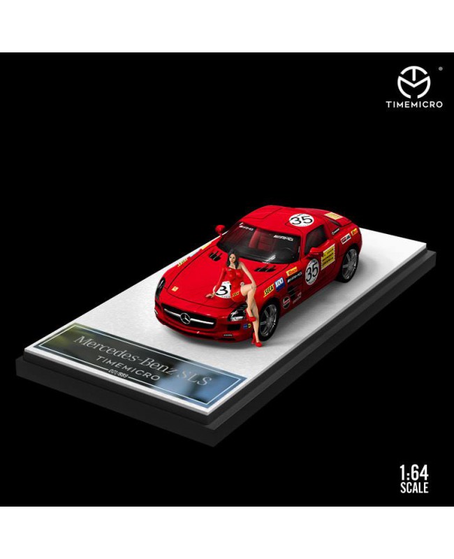 (預訂 Pre-order) TimeMicro TM 1/64 Benz SLS Red Pig #35 (Diecast car model)
