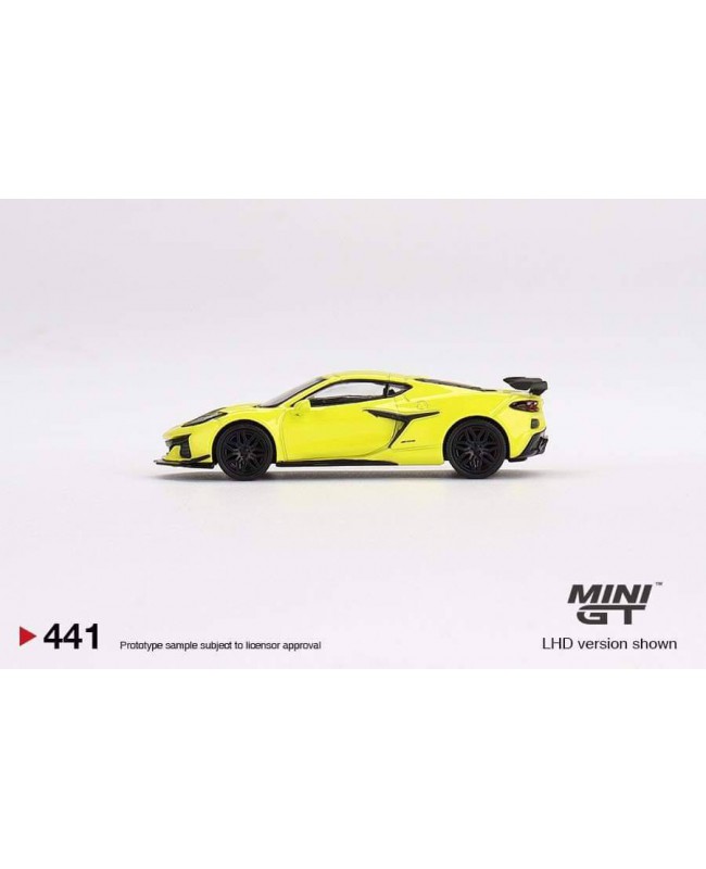 (預訂 Pre-order) Mini GT 1/64 #441 Chevrolet Corvette Z06 2023 Accelerate Yellow (Diecast car model)