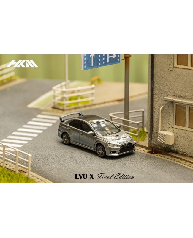 (預訂 Pre-order) HKM 1:64 Lancer Evolution EVO X 1黑色車頂Final Edition (Diecast car model) 限量999台 Silver