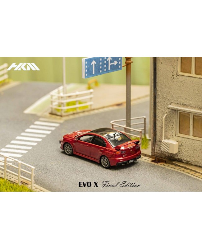 (預訂 Pre-order) HKM 1:64 Lancer Evolution EVO X 1黑色車頂Final Edition (Diecast car model) 限量999台 Red