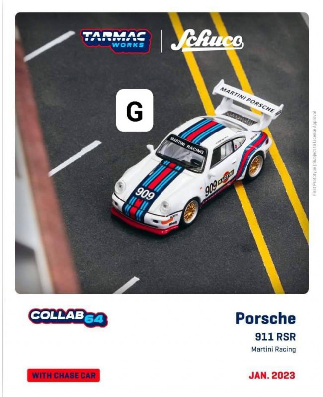 (預訂 Pre-order) Tarmac Works 1/64 Porsche 911 RSR Martini Racing (Diecast car model) T64S-003-MA