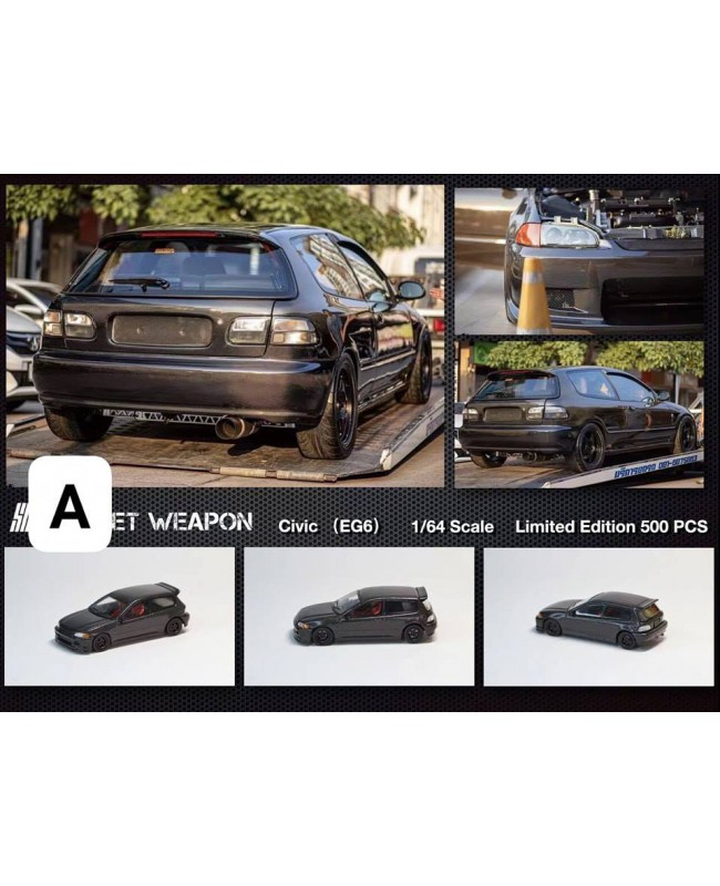 (預訂 Pre-order) Street Weapon 1:64 Honda Civic EG6 (Diecast car model) Limited 500pcs