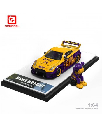 (預訂 Pre-order) Somodel  1/64  LBWK GTR 3.0 典傳奇紫黃色24# 塗裝 (Diecast car model)