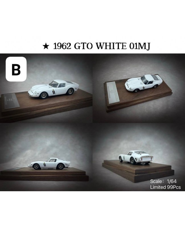 (預訂 Pre-order) MY64 250GTO (Resin car model) 限量99台 ★ 1962 GTO WHITE 01MJ