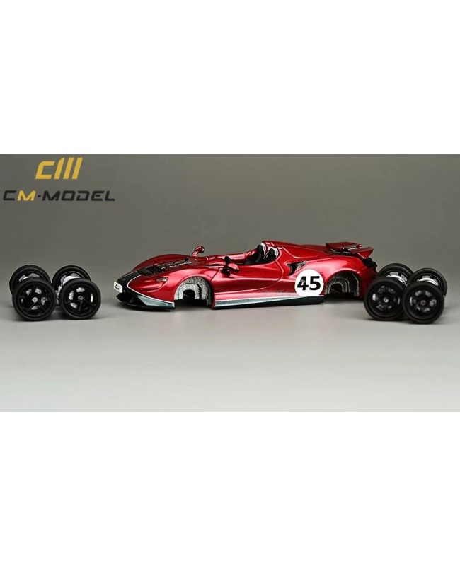 (預訂 Pre-order) CM Model 1/64 Mclaren Elva 金屬紅 45號 (Diecast car model)
