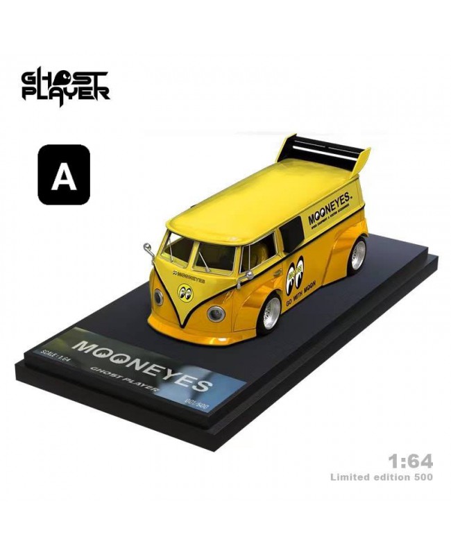 (預訂 Pre-order) Ghost player 1:64 VolksWagen T1 X MOONEYES (Diecast car model) 普通版 (限量500pcs)