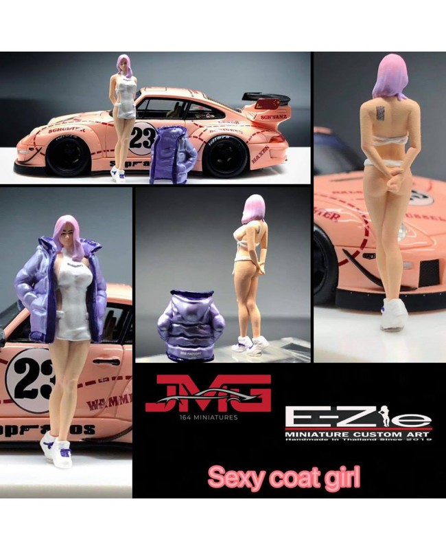 (預訂 Pre-order) JMG X E-Zie miniatures - Sexy coat girl (Girl +Coat)