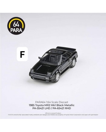 (預訂 Pre-order) Para64 1/64 PA-65421 1985 Toyota MR2 MK1Black Metallicpop up lights RHD (Diecast car model)