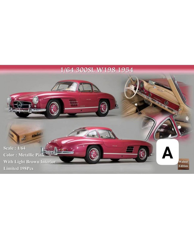 (預訂 Pre-order) MY64 1/64 Classic 1954 300SL W198 (Resin car model) Metallic Pink