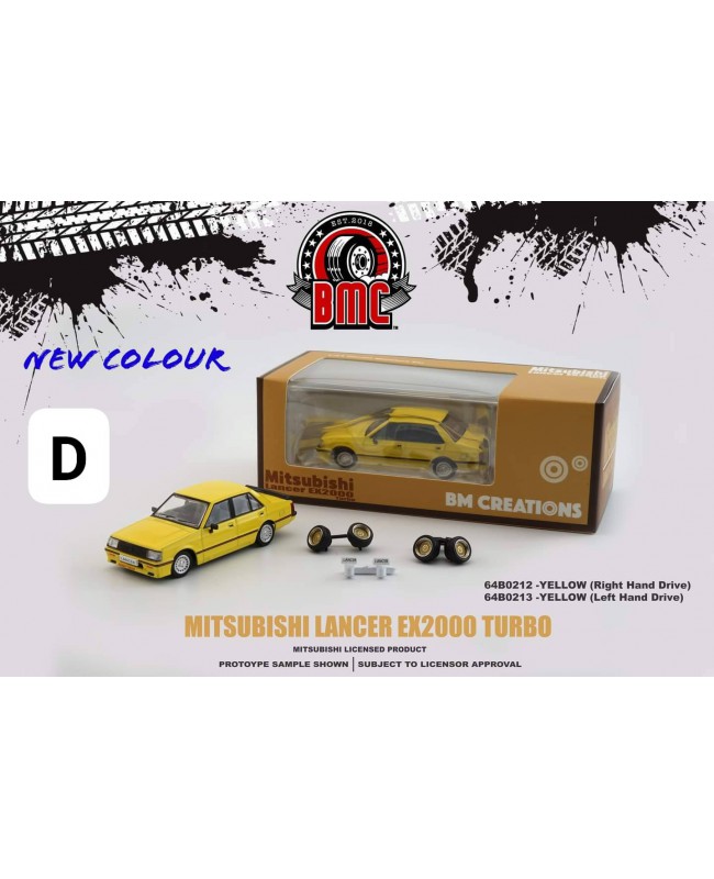 (預訂 Pre-order) BM Creations 1/64 Mitsubishi Lancer EX2000 - Yellow color 64B0212 (RHD) (Diecast car model)