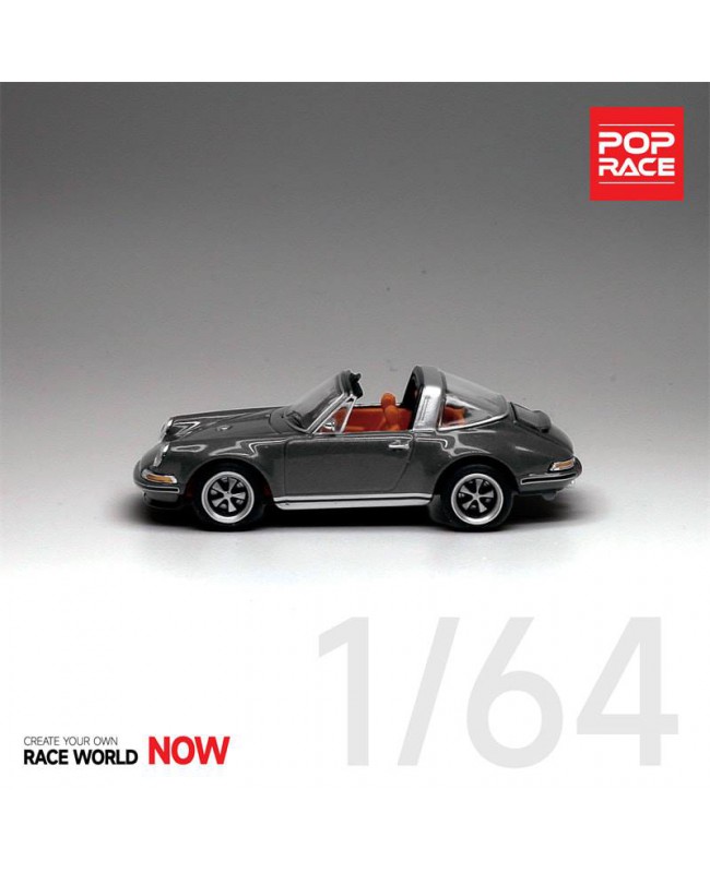 (預訂 Pre-order) Pop Race 1/64 Singer Targa Metal Grey (Diecast car model) PR64-SGTA-GY01
