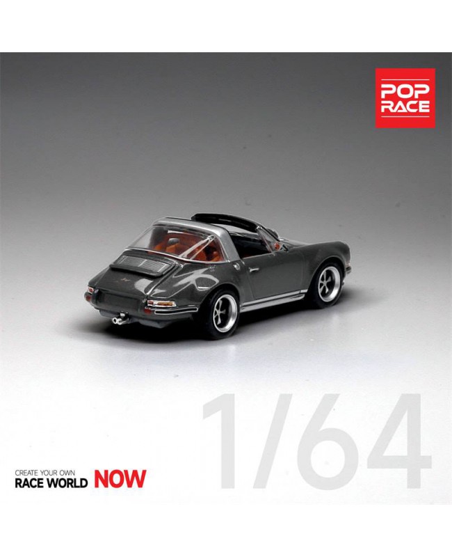 (預訂 Pre-order) Pop Race 1/64 Singer Targa Metal Grey (Diecast car model) PR64-SGTA-GY01