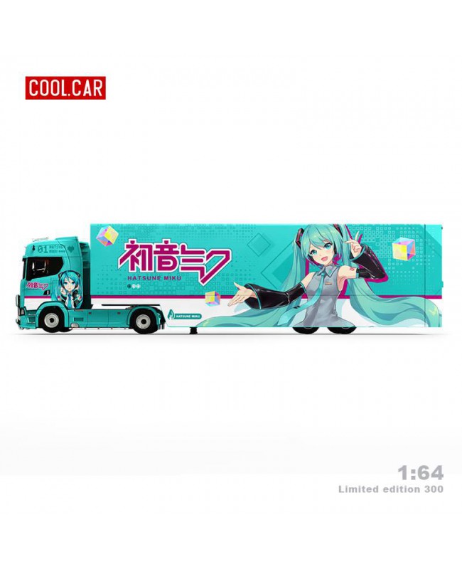 (預訂 Pre-order) Coolcar 1:64 Scania Transporter truck Hatsune MIKU (Diecast car model)