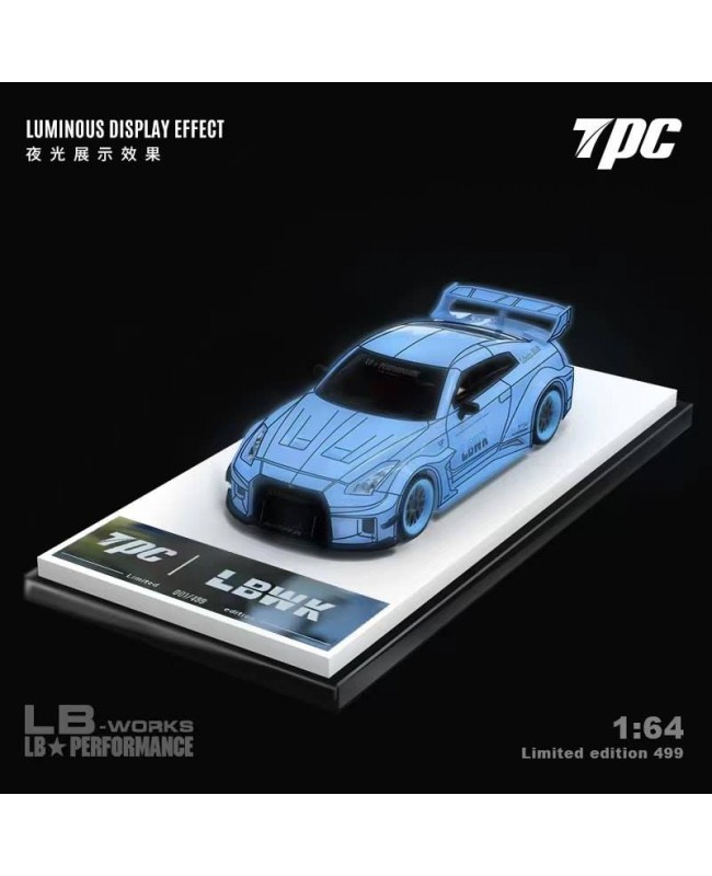 (預訂 Pre-order) TPC 1/64 GTR35 3.0 夜光藍爆裂紋 (Diecast car model) 限量499台
