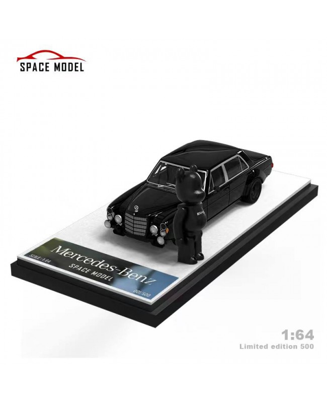 (預訂 Pre-order) Space Model 1:64 Benz 300SEL AMG (Diecast car model) 黑色+公仔熊