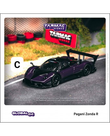 (預訂 Pre-order) Tarmac T64G-TL015-PU - 1/64 Pagani Zonda R Viola PSO (Diecast car model)