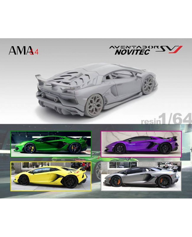 (預訂 Pre-order) AMA64 1/64 Novitec Aventador SVJ LP770-4. (Resin car model) 限量399台 Purple 紫色