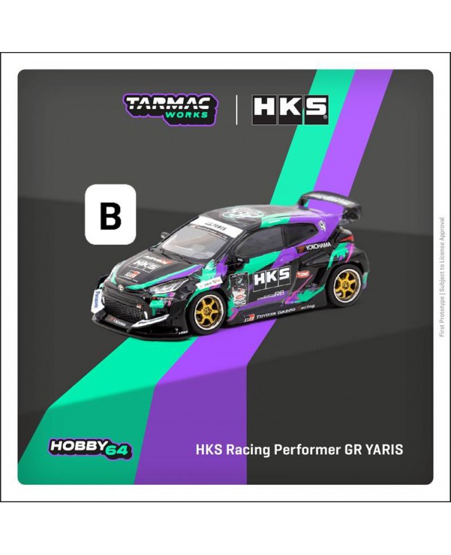 (預訂 Pre-order) Tarmac Works 1/64 HKS Racing Performer GR YARIS (T64-080-HKS) (Diecast car model)