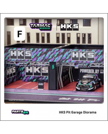 (預訂 Pre-order) Tarmac Works 1/64 Pit Garage Diorama HKS (T64D-001-HKS) (Diecast car model)