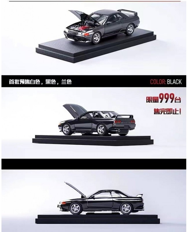 (預訂 Pre-order) Super Model 1/64 NISSAN GTR32 (Diecast car model) 限量999台 Black 金屬黑