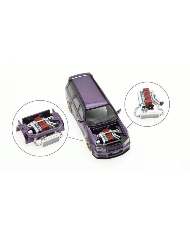 (預訂 Pre-order) Zoom 1:64 Stagea 1代 WC34 260RS 旅行車瓦罐 (Diecast car model) Purple 午夜紫