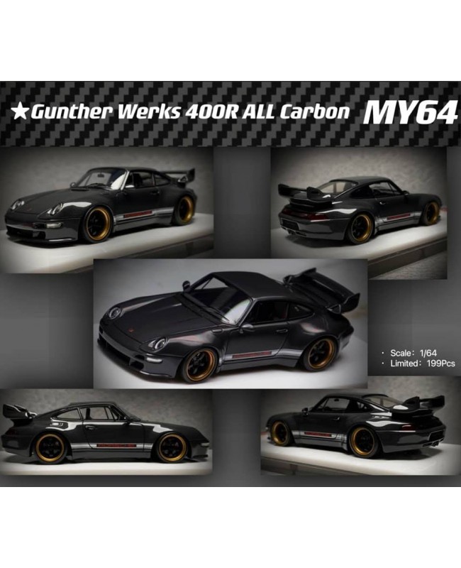 (預訂 Pre-order) MY64 1/64 Gunther Werks 911 400R All Carbon 全碳纖維 (限量199台) (Resin car model)