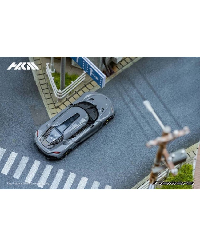 (預訂 Pre-order) HKM 1:64 Koenigsegg Gemera 雙門四座混動超跑 (Diecast car model) Grey