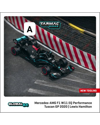 (預訂 Pre-order) Tarmac 1/64 Mercedes-AMG F1 W11 EQ Performance Tuscan Grand Prix 2020 Winner Lewis Hamilton T64G-F036-LH1 (Diecast car model)