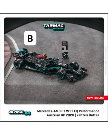 (預訂 Pre-order) Tarmac 1/64 Mercedes-AMG F1 W11 EQ Performance Austrian Grand Prix 2020 Winner Valtteri Bottas T64G-F036-VB1 (Diecast car model)