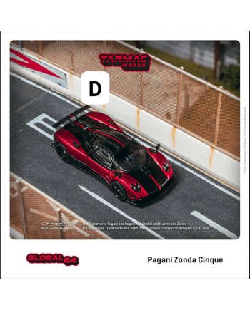 (預訂 Pre-order) Tarmac 1/64 Pagani Zonda Cinque Rosso Dubai T64G-TL021-RE (Diecast car model)
