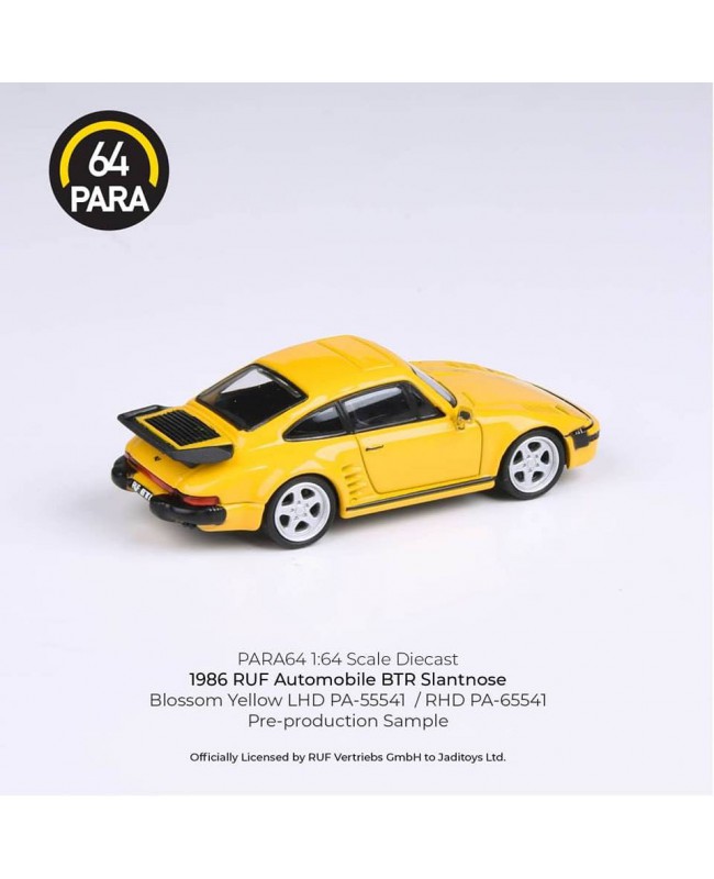 (預訂 Pre-order) PARA64 1/64 1968 RUF BTR Slantnose - Yellow (RHD) (Diecast car model)