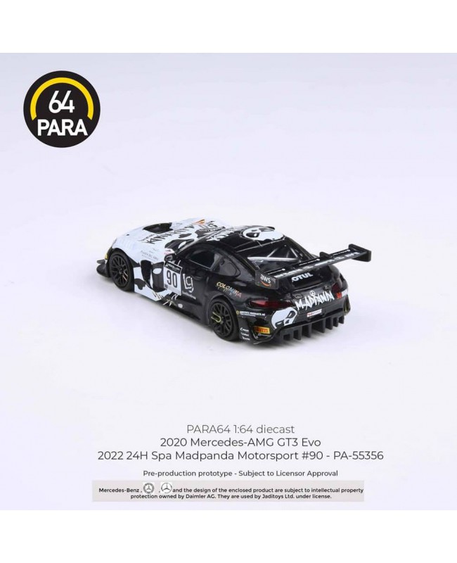 (預訂 Pre-order) PARA64 1/64 Mercedes-AMG GT3 Evo 2022 24H Spa Madpanda Motorsport #90 (LHD) (Diecast car model)