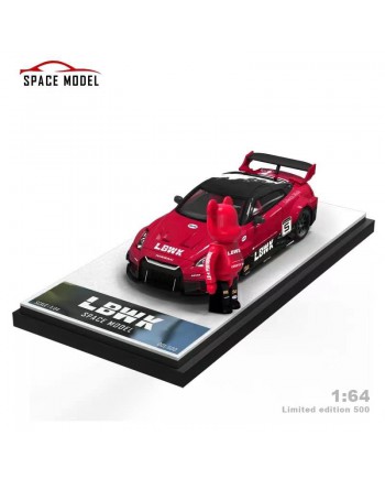 (預訂 Pre-order) Space Model 1/64 GTR LBWK (Diecast car model) 紅色+公仔熊