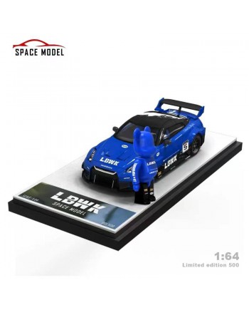 (預訂 Pre-order) Space Model 1/64 GTR LBWK (Diecast car model) 藍色+公仔熊