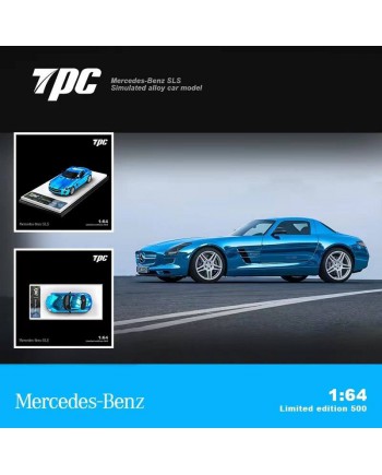 (預訂 Pre-order) TPC 1/64 Benz SLS Chorme blue (Diecast car model) 限量500台