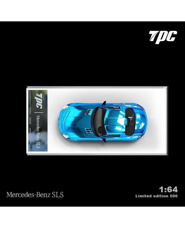 (預訂 Pre-order) TPC 1/64 Benz SLS Chorme blue (Diecast car model) 限量500台