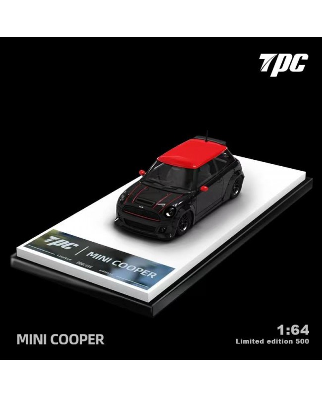 (預訂 Pre-order) TPC 1/64 LBWK Mini Cooper (Diecast car model) 金屬黑+紅條紋